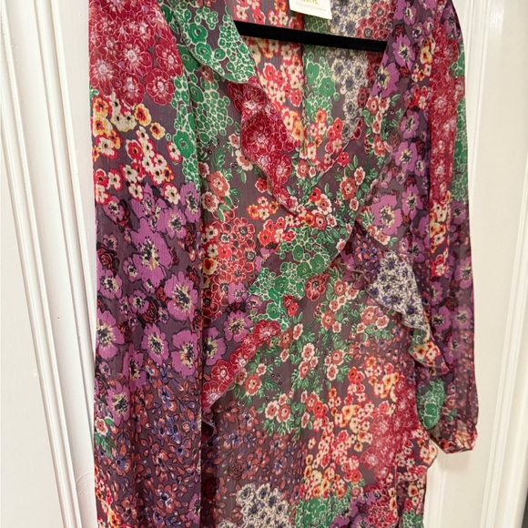 Anthropologie Maeve Multicolor Floral Long Sleeve Dress size XS - Picture 5 of 14